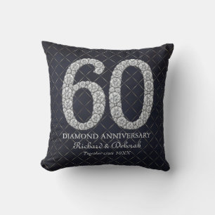 Diamond 60. Hochzeitstag Kissen