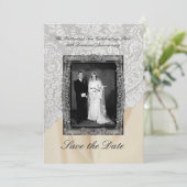 Diamond 60. Hochzeitstag Save the Date Einladung (Stehend Vorderseite)