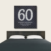 Diamond 60 th Wedding Anniversary Real Leinwanddruck