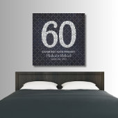 Diamond 60 th Wedding Anniversary Real Leinwanddruck
