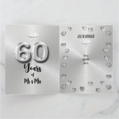 Diamond 60 th Wedding Jubiläumskarte für Ehemann Karte (Innenseite)