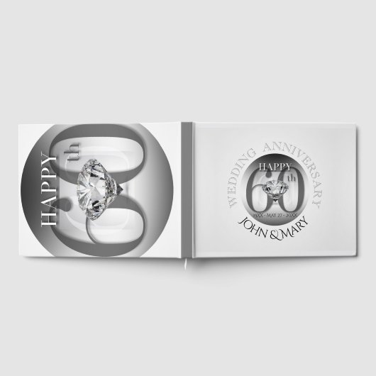 Diamond 60. Wedding Anniversary Gästebuch (Voll)