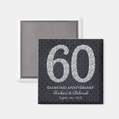 Diamond 60. Wedding Anniversary Keepake Magnet (Vorderseite/Rückseite)