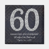 Diamond 60. Wedding Anniversary Keepake Magnet (Vorne)