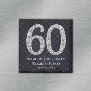 Diamond 60. Wedding Anniversary Keepake Magnet