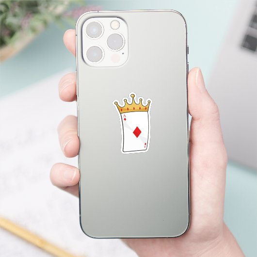 Diamond Ace mit King Crown Aufkleber (Telefon)