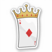 Diamond Ace mit King Crown Aufkleber (Vorderseite)