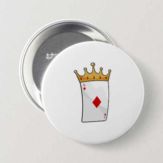 Diamond Ace mit King Crown Button (Vorne & Hinten)
