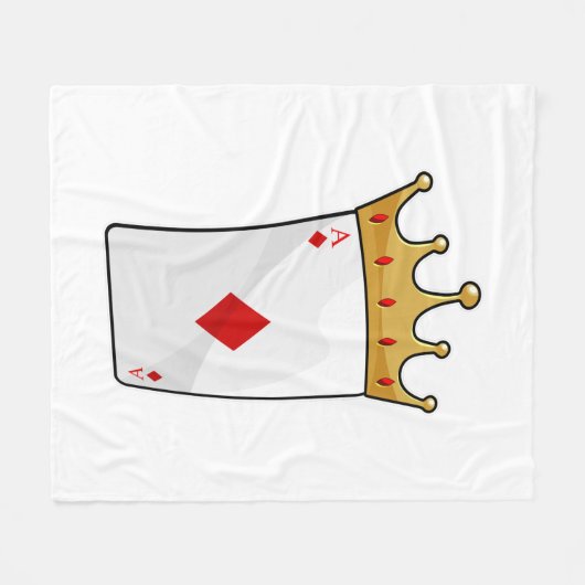 Diamond Ace mit King Crown Fleecedecke (Vorderseite (Horizontal))