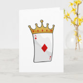 Diamond Ace mit King Crown Karte (Gelbe Blume)