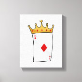 Diamond Ace mit King Crown Leinwanddruck (Vorderseite)