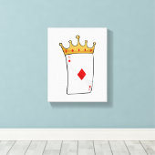 Diamond Ace mit King Crown Leinwanddruck (Insitu (Holzboden))