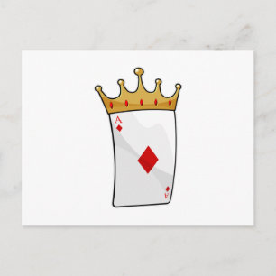 Diamond Ace mit King Crown Postkarte