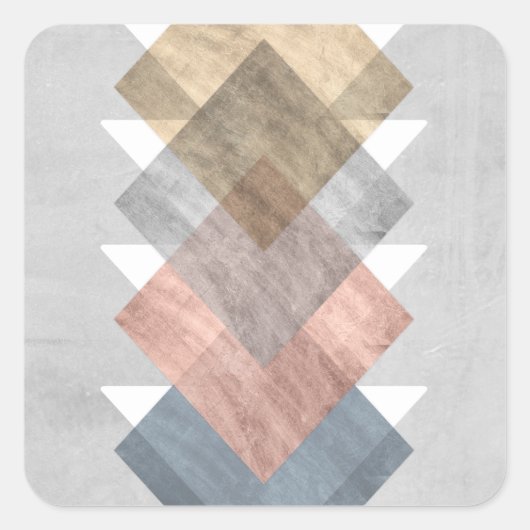 Diamond Align I Quadratischer Aufkleber (Vorderseite)