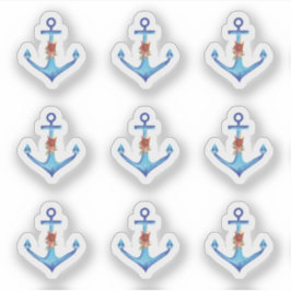 Diamond Anchor Fabulous Ocean Wedding Aufkleber