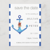 Diamond Anchor Fabulous Ocean Wedding Postkarte (Vorderseite)