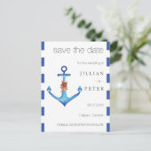 Diamond Anchor Fabulous Ocean Wedding Postkarte (Stehend Vorderseite)