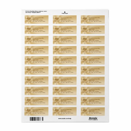 Diamond Anniversary Address Labels mit Ihrem Text (Vorne)