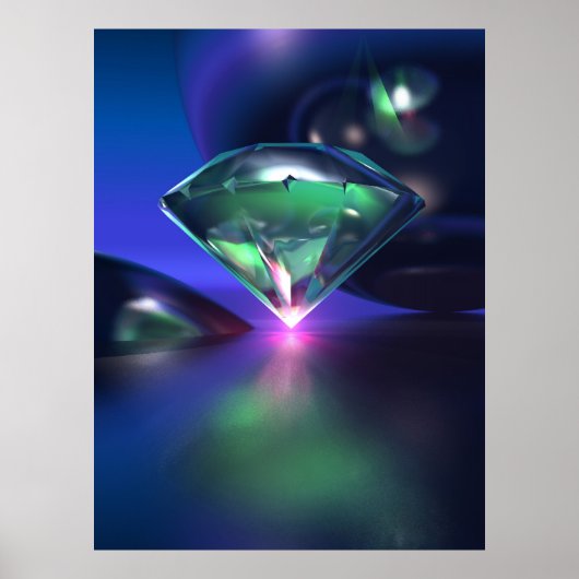 Diamond auf lila poster (Vorne)