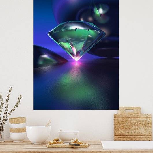 Diamond auf lila poster (Küche)