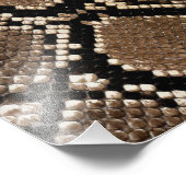 Diamond Back Rattlessnake Skin Fotodruck (Ecke)