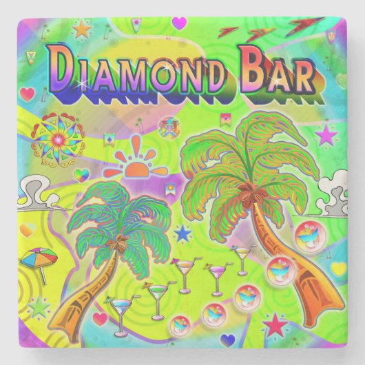 Diamond Bar Mind Focus Coaster Steinuntersetzer (Vorderseite)
