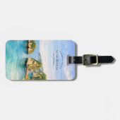 Diamond Beach Bali Watercolor Turquoise Sea Gepäckanhänger (Vorderseite horizontal)