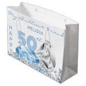 Diamond Birthday Große Geschenktüte (Rückseite Schrägansicht)