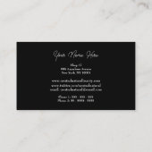 Diamond Black Bling Juwelier Store Geschenk Händle Visitenkarte (Rückseite)
