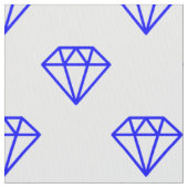 Diamond - Blau auf Weiß Stoff (Nahaufnahme)