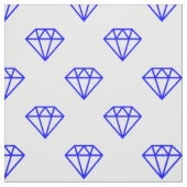 Diamond - Blau auf Weiß Stoff (Muster)