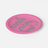 Diamond Bling 16 16 16. Geburtstag JEDE FARBE Pappteller (Schrägansicht)