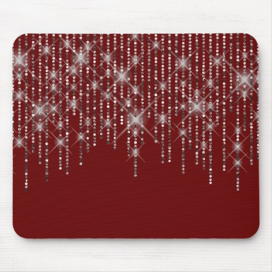 Diamond Bling auf Maroon Mouse Pad Mousepad (Vorne)