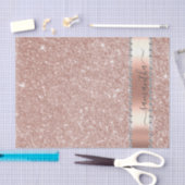 Diamond Bling Glitzer Kalligrafie Name Rose Gold Seidenpapier (Handwerk)