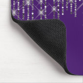 Diamond Bling on Purple Mouse Pad Mousepad (Ecke)
