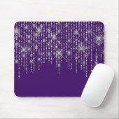 Diamond Bling on Purple Mouse Pad Mousepad (Mit Mouse)
