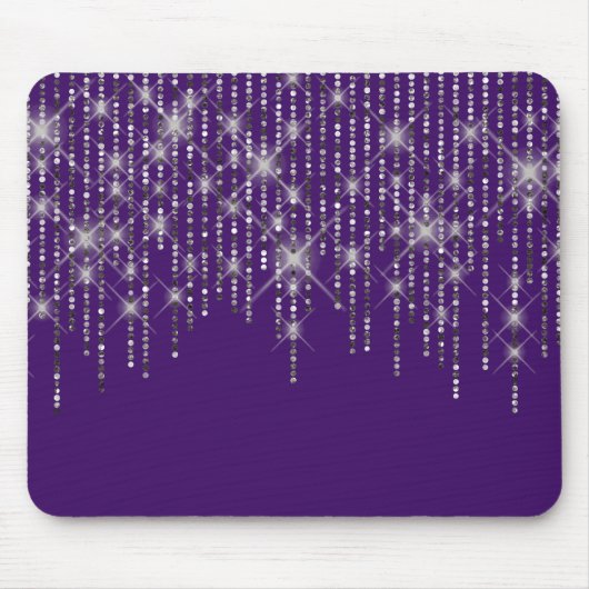 Diamond Bling on Purple Mouse Pad Mousepad (Vorne)