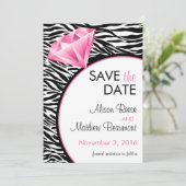 Diamond Bling Save the Date (Stehend Vorderseite)