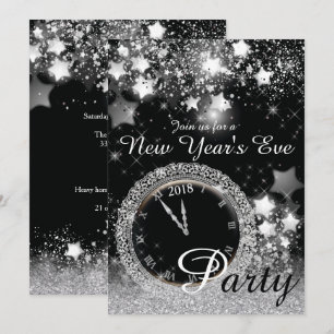 Diamond Bling Silvester Party Einladung