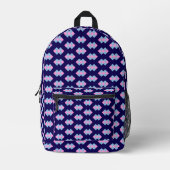 Diamond Blue Bedruckter Rucksack (Vorderseite)
