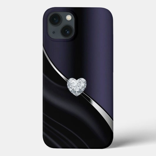 Diamond Blue Black Case-Mate iPhone Case (Rückseite)