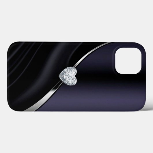 Diamond Blue Black Case-Mate iPhone Case (Rückseite (Horizontal))