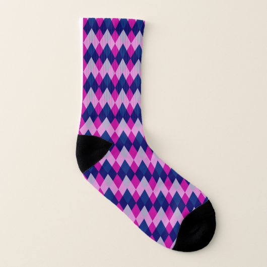 Diamond Blue Pinks Drucksocken Socken (Rechts - Außen)