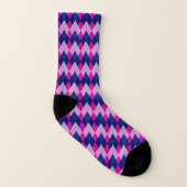 Diamond Blue Pinks Drucksocken Socken (Links - Innen)