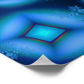 Diamond Blueberries Fine Fraktal Art Poster (Ecke)