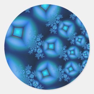 Diamond Blueberries Trippy Psychedelic Runder Aufkleber