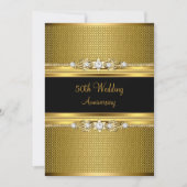 Diamond Blume 50. Hochzeitstag Einladung (Vorderseite)