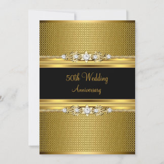 Diamond Blume 50. Hochzeitstag Einladung