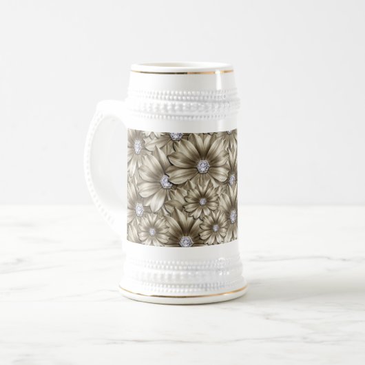 Diamond Blume Beer Stein Bierglas (Vorderseite Links)