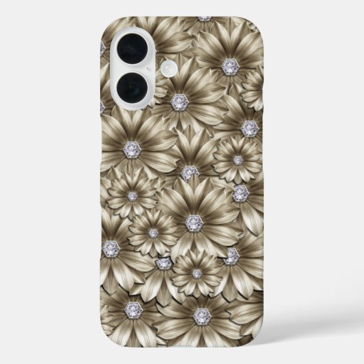 Diamond Blume Gemstone iPhone Case (Rückseite)